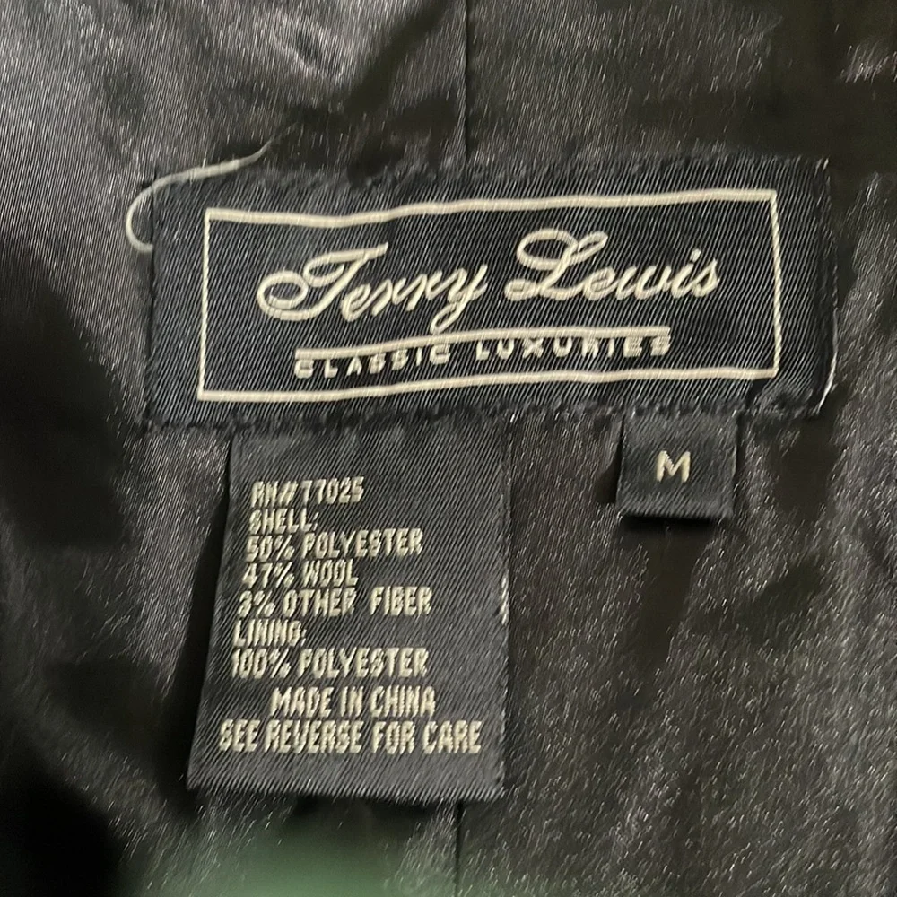 Terry Lewis black pea coat, medium - Picture 4 of 4
